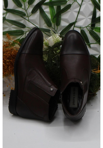Pierre Cardin 11925251 Kahve Fermuarlı Hakiki Deri Erkek Bot 001