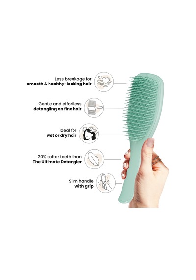 The Ultimate Detangler Fine & Fragile Dark Teal-hassas İnce Saç Fırçası-tarak