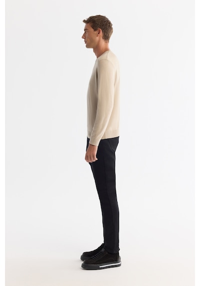 Avva Erkek Bej Viskon Bisiklet Yaka Triko Regular Fit Kazak B005132