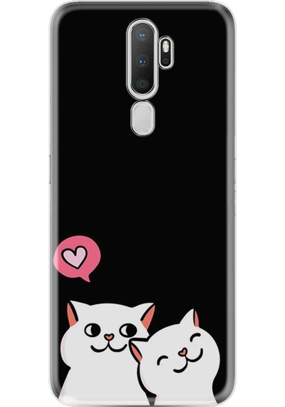 Oppo A5 2020 Kilif Silikon Desen Love Cats 1690 527009851
