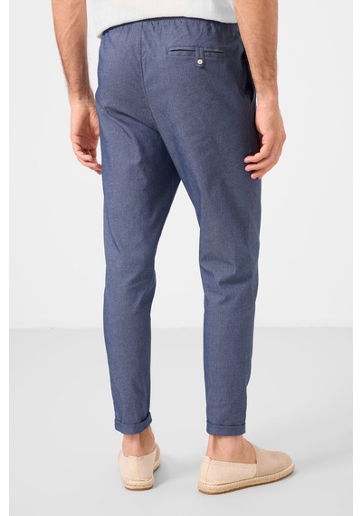 Tommylife Kot Lacivert Standart Fit Dokuma Hafif Esnek Chino Erkek Pantolon - 82178 Kot Lacivert