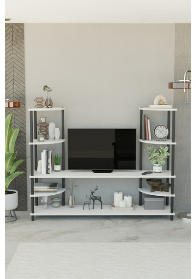Neoline 150 Cm Tv Ünitesi Çok Raflı Modern Tv Sehpası - Beyaz Beyaz Neoline 150 Cm Tv Ünitesi Çok Raflı Modern Tv Sehpası - Beyaz Beyaz