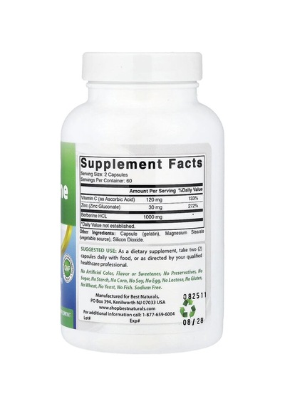 Best Naturals, Berberine Plus, 120 Capsules
