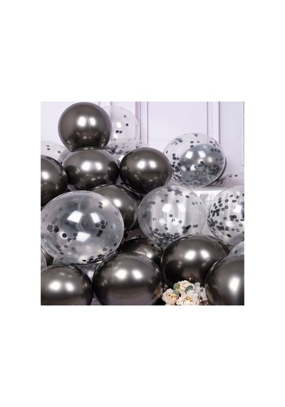 Siyah Konfetili Balon A