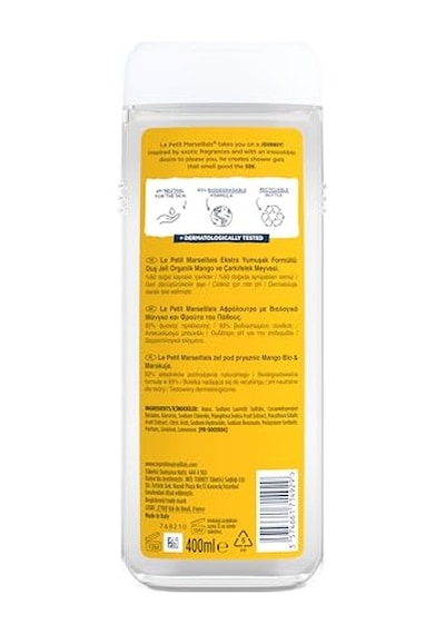 Lpm Organik Mango Ve Çarkıfelek Meyvesi 400ml Duş Jeli, Beyaz Ve Sarı Diğer