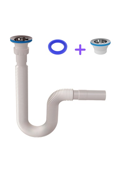 Güçlü Plastik Körüklü Lavabo Sifonu
