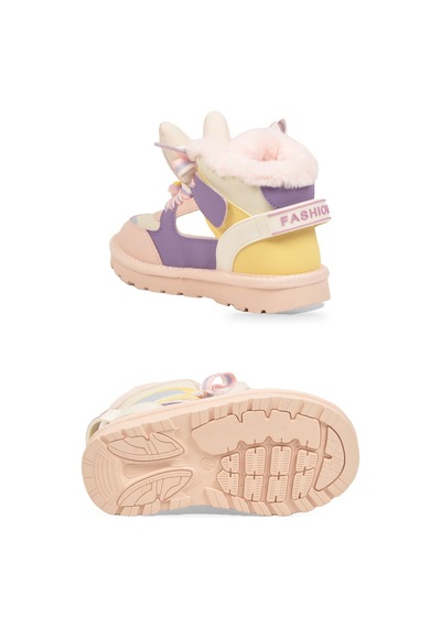 Marco Kids Pudra İçi Kürklü Soğuğa Dirençli Bağcıklı Kız Çocuk Bot Rabbıt