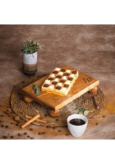 Justwood 2'li Risus Top Ayaklı 29 CM ve 17x25 CM Ahşap Dikdörtgen
