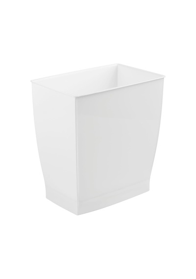 White - Mono Wastebasket Trash Can - Rectangular, White Belirtilmemiş