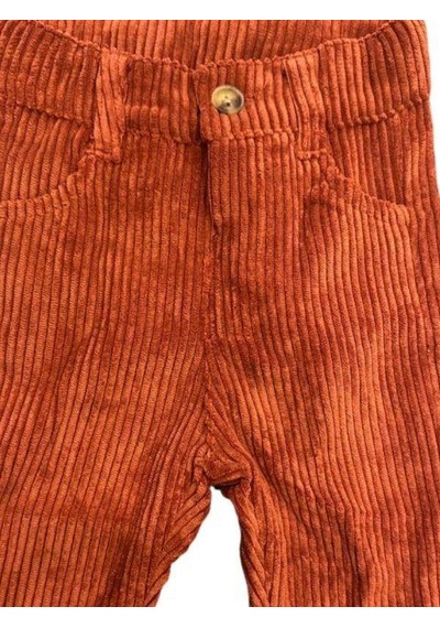 Çikoby Erkek Bebek Fitilli Kadife Pantolon-13682 Tarçın