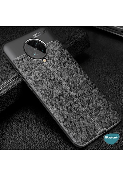 Microsonic Xiaomi Redmi K30 Pro Kılıf Deri Dokulu Silikon