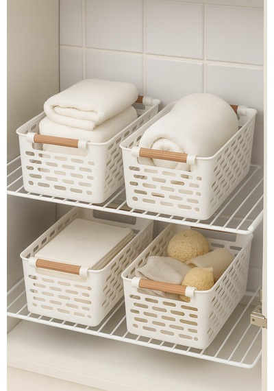Buzdolabı Düzenleyici 4 Adet Plastik 8 X 26 Beyaz Tr Diğer