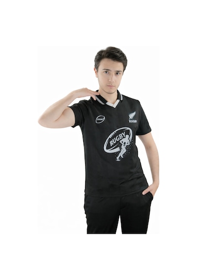 Urbantrendstore Rugby Tasarımlı Günlük Rahat Kullanım Casual Tişört Siyah Kısa Kol Urbantrendstore Rugby Tasarımlı Günlük Rahat Kullanım Casual Tişört Siyah Kısa Kol
