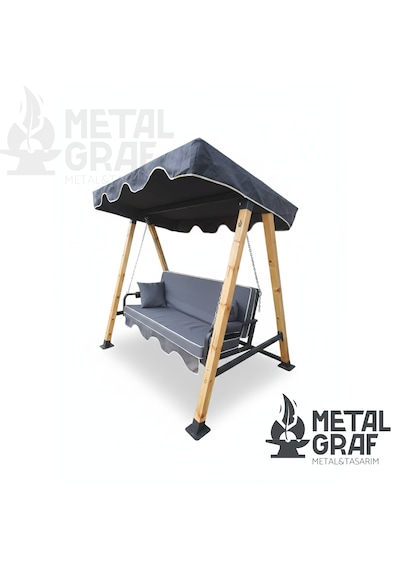 Metalgraf Konfor Salıncak Özel Tasarım Antrasit - Gri Metalgraf Konfor Salıncak Özel Tasarım Antrasit - Gri