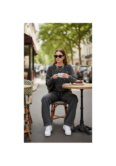 The Kadın Batik Siyah Wide Leg Jogger Lastikli Bağcıklı Bel Rahat Bol Kesim Pamuk Elastan Siyah The Kadın Batik Siyah Wide Leg Jogger Lastikli Bağcıklı Bel Rahat Bol Kesim Pamuk Elastan Siyah