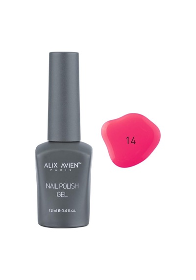 Lexroo Uv Kalıcı Neon Pembe Jel Oje 14 - Gel Polish - 12 Ml