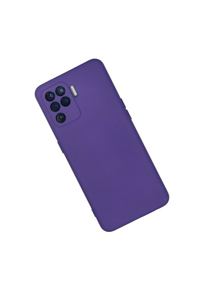 Oppo Reno 5 Lite Uyumlu Kılıf Nano İçi Kadife Silikon - Mor