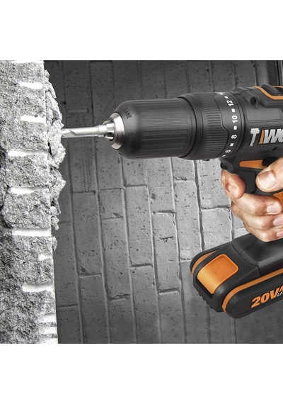 Worx WX371.10 20 V 2 Ah Li-ion Çift Akülü Profesyonel Darbeli Matkap Vidalama