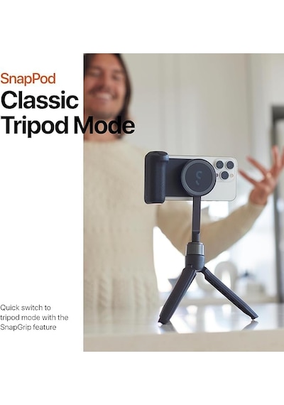 Snapstand Mini Video Selfie Çubuğu & Tripod,manyetik Telefon Tutucu, Bej