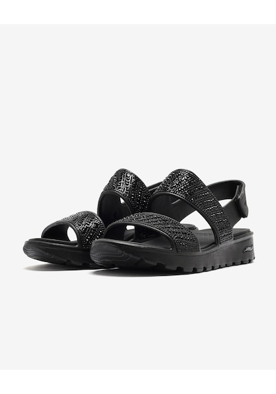 Skechers Arch Fıt Footsteps - Enchant Kadın Siyah Sandalet 111531 Bbk Siyah