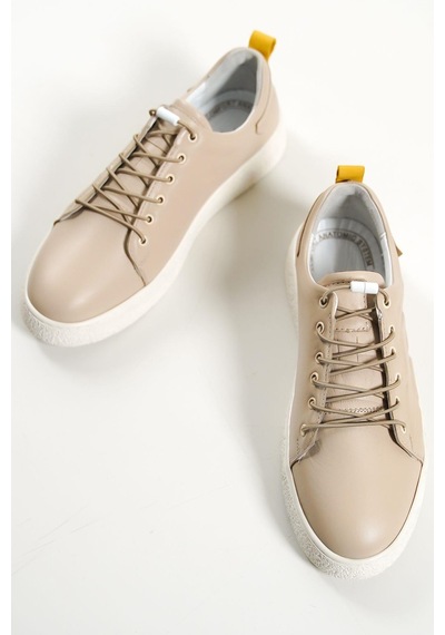 Mubiano Hakiki Deri 1326-bj Bej Erkek Spor Ayakkabı & Sneaker Bej