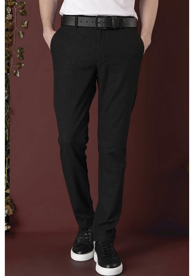 Efor P 1141 Slim Fit Siyah Klasik Pantolon Siyah