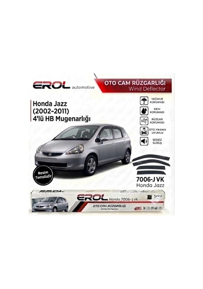 Honda Jazz 2002-2011 4'lü Hb Mugen Cam Rüzgarlığı