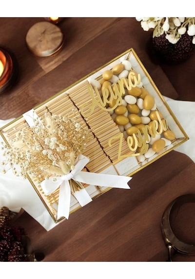Elia Gold Söz Nişan Kız İsteme Çikolatası Altın - Gümüş