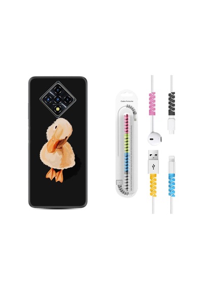 Infinix Zero 8 Kılıf Kablo Koruyuculu Üzgün Ördek 1685