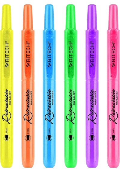 Basmalı Fosforlu Kalem Neon Ve Pastel Renkler Amerika Üretim Yüksek Kalitewritech Neon
