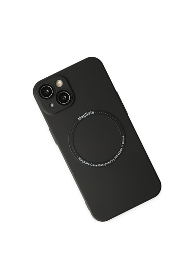 Apple iPhone Uyumlu  14 Plus Kılıf Jack Magneticsafe Lens Silikon -  Siyah