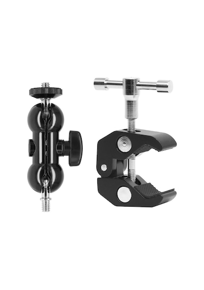 Ayex Dual Ball Heads Magic Arm + Super Crab Clamp Kelepçe