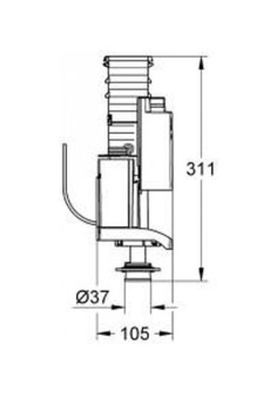 Grohe Av1 Boşaltma Grubu Beyaz