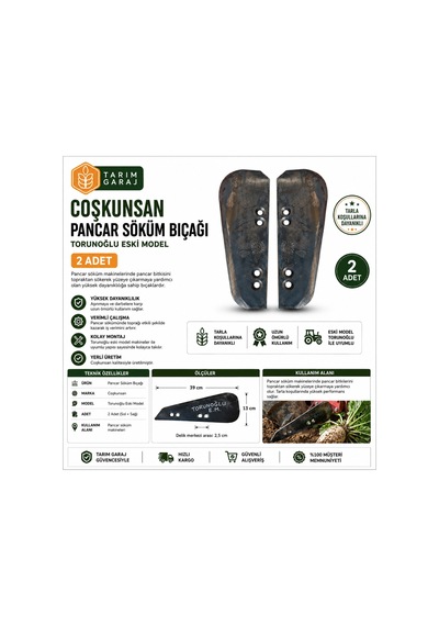 Coşkunsan Pancar Söküm Bıçağı Torunoğlu Eski Model 2 Adet