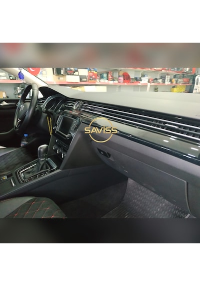 Passat B8 Parlak Siyah Full Set Trim Kaplama, Konsol Maun Kaplama  (Pianoblack)