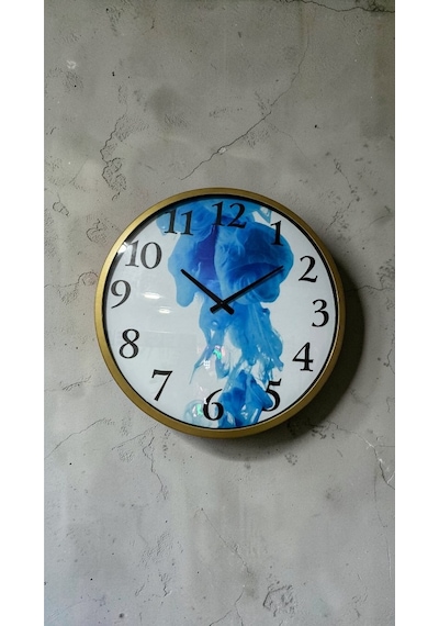 Metal Duvar Saati 60 Cm Model 9 Siyah