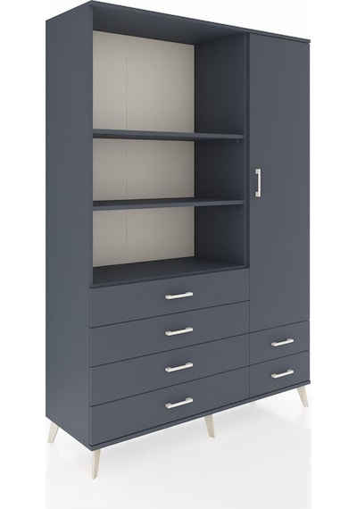 Hyperion Dolap 7 Raflı 6 Çekmeceli Tek Kapaklı 132x44x195 Antrasit-antrasit/antrasit Antrasıt/antrasıt Hyperion Dolap 7 Raflı 6 Çekmeceli Tek Kapaklı 132x44x195 Antrasit-antrasit/antrasit Antrasıt/antrasıt