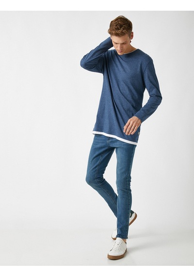 Koton Super Skinny Fit Kot Pantolon - Justin Jean Petrol 1kam43584md