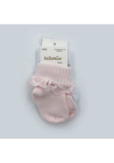 Katamino Amy 2'li Aks Çorap 44024 Pembe