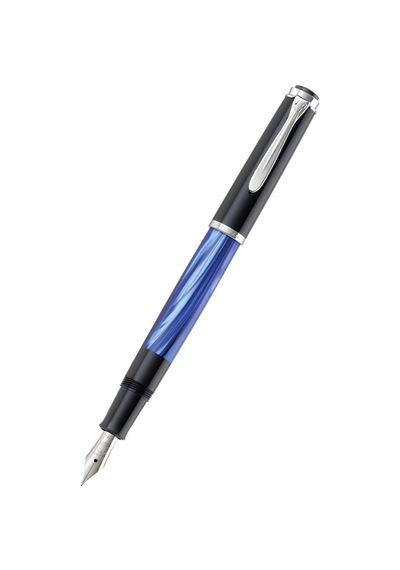Pelikan M205 Ebruli Mavi Dolma Kalem M205 Mb Siyah