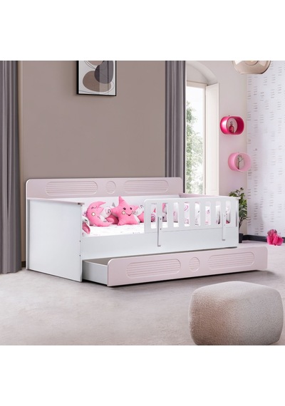 Yavrulu Karyola, Flora Yavrulu Montessori Karyola - Pembe + 2 Adet Comfort Yatak Yavrulu Karyola, Flora Yavrulu Montessori Karyola - Pembe + 2 Adet Comfort Yatak