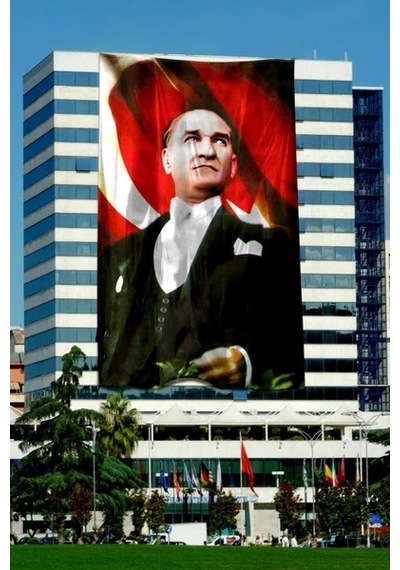 Atatürk Poster Bayrak 600x900 Raşel Standart