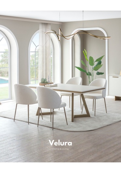 Valore Yemek Masası + 2 Sandalye Beyaz