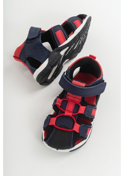 Mnpc Unisex Lacivert Deri Ortopedik Outdoor Çocuk Sandalet Lacivert (531051796) Lacivert