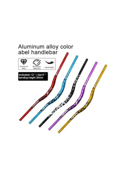 Lunje Alüminyum 31.8 780 Mm Riser Mtb Gidon Bisiklet Gidonu Turuncu Siyah