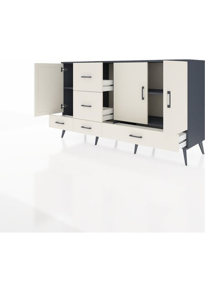 Hyperion Konsol 4 Raflı 5 Çekmeceli 3 Kapaklı 176x44x99 Antrasit-aytaşı Antrasıt/aytası - Antrasıt Hyperion Konsol 4 Raflı 5 Çekmeceli 3 Kapaklı 176x44x99 Antrasit-aytaşı Antrasıt/aytası - Antrasıt