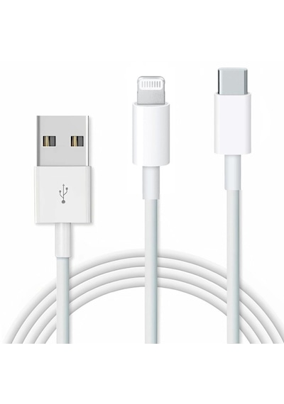 Schitec SCHSX21C 2 İn 1 5A 120 W USB-A Type-C Lightning Hızlı Şarj Kablo 120 CM