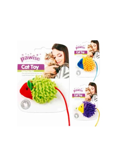 Pawise Meow Meow Life Mouse Kumaş Kedi Oyuncağı Çok Renkli