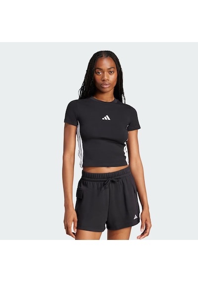 Adidas Essentials 3-stripes Slim Baby Kadın Tişört C-adıjc8325b30a00 Siyah