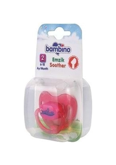 Bambino Silikon Damaklı Emzik No:1 Pembe 0-6 Ay Pembe